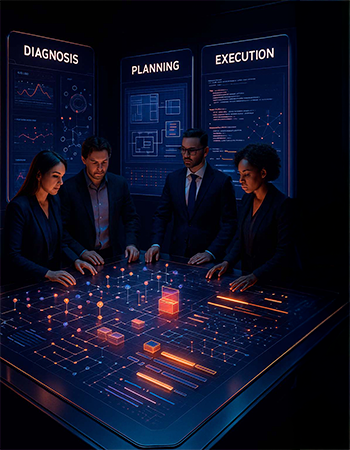 Consultoría tecnológica de SolSer IT enfocada en diagnóstico, planeación y ejecución de proyectos TI.