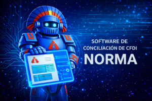 Norma: conciliación automática de CFDI Sistema Norma de SolSer para conciliación de CFDI con automatización fiscal y control contable empresarial.